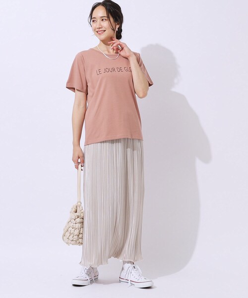 Cutie Blonde 「2点セット」ラメシアーTOPS × ロゴTシャツ