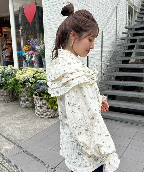 tシャツ 「HELLO.SANFRANCISCO/ハローサンフランシスコ」フラワープリントマルチウェイフリルベルト レディース HELLO.SANFRANCISCO tシャツ 「HELLO.SANFRANCISCO/ハロー