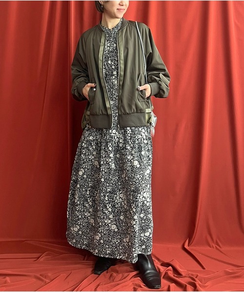 LHELIE バックフレアワークブルゾン LHELBIE ブルゾン アウター バックフレアワークブルゾン