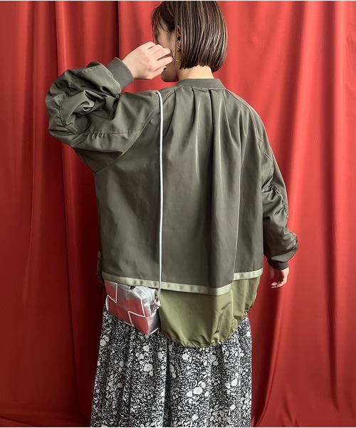 LHELIE バックフレアワークブルゾン LHELBIE ブルゾン アウター バックフレアワークブルゾン