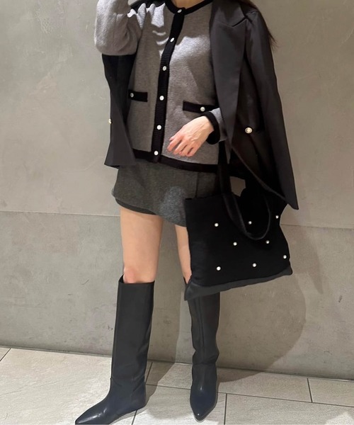 ブーツ インヒールワイドシャフトロングブーツ レディース