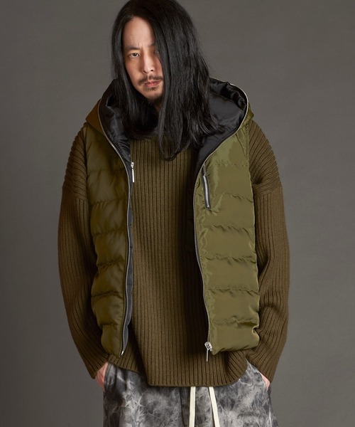 NO ID. ベスト ジレ リバーシブルパデッドベスト メンズ