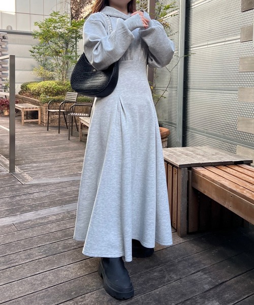 one after another NICE CLAUP 「one CLAUP」 長袖ワンピース FREE 杢