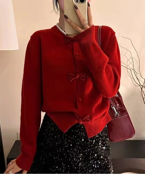 MAISON DE THERESE（メゾン ド テレーズ） カーディガン リボン付き