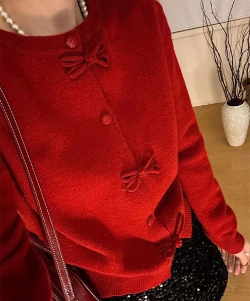 MAISON DE THERESE（メゾン ド テレーズ） カーディガン リボン付き