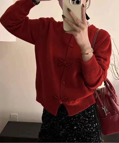 MAISON DE THERESE（メゾン ド テレーズ） カーディガン リボン付き