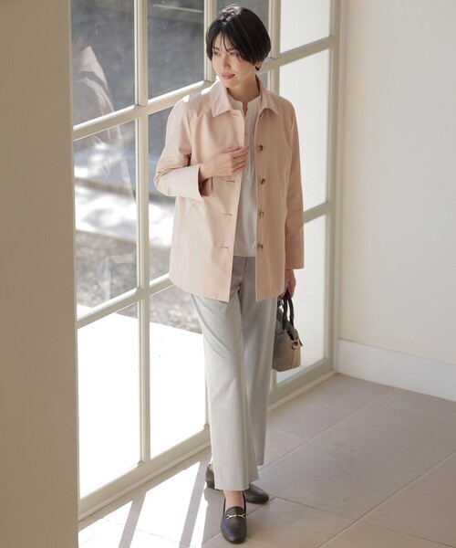 【ジェイプレス】美品 撥水加工 コットン ツイル ショート ステンカラー コート J.PRESS（J.プレス） ステンカラーコート コート 「撥水・WEB限定