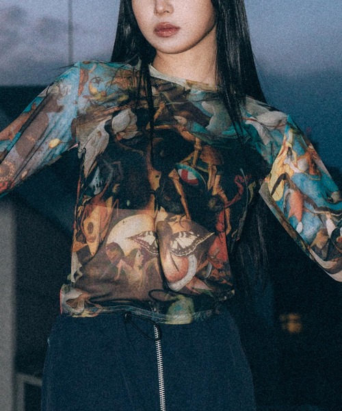 Subciety（サブサエティ） tシャツ See-through top「WOMEN