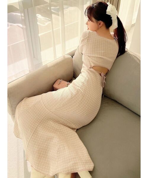 RESEXXY（リゼクシー） ワンピース バイカラーツイードマーメイド