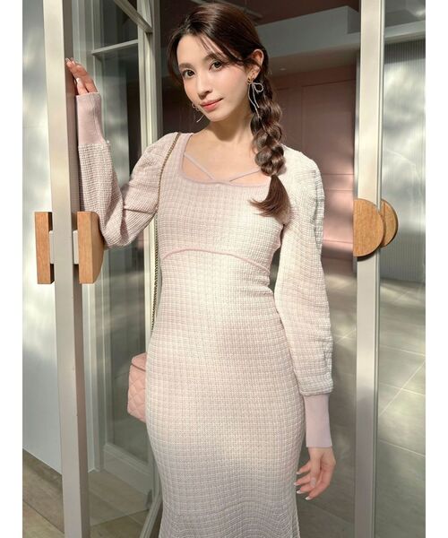 RESEXXY（リゼクシー） ワンピース バイカラーツイードマーメイド