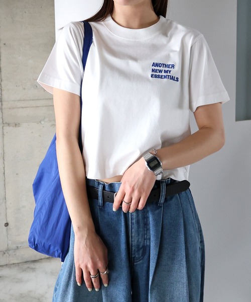 tシャツ エンブロイダリーロゴTシャツ レディース feepur tシャツ エンブロイダリーロゴカラーTee レディース