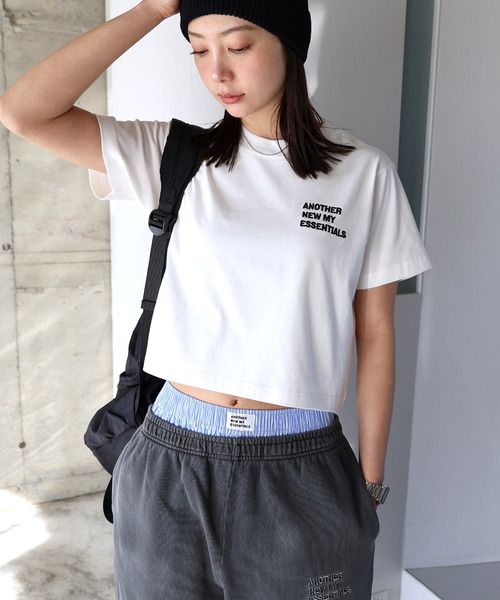 ANME tシャツ ANMEエンブロイダリーロゴミニTシャツ レディース