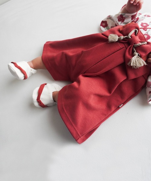 mocmof（モクモフ） ベビー服 ロンパース 袴ロンパース (うめ柄