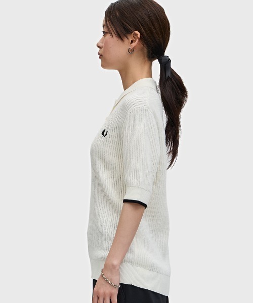 fred perry メッシュニット ポロシャツ FRED PERRY ポロシャツ ポロ Mesh Knit Polo Shirt／メッシュ