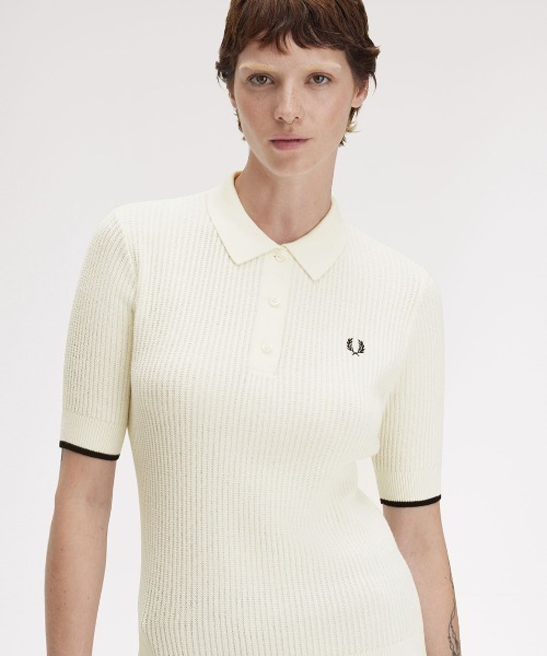 FRED PERRY ニットポロシャツ Cotton Knitted Polo Shirt／コットンニットポロシャツ