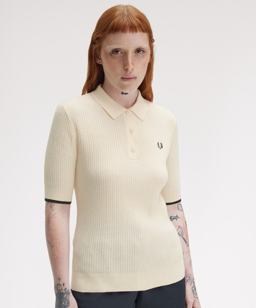 FRED PERRY ポロシャツ ポロ Mesh Knit Polo Shirt／メッシュ