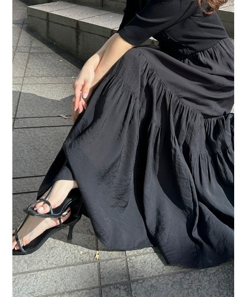 LILY BROWN ワンピース アシメカラーニットコンビワンピース
