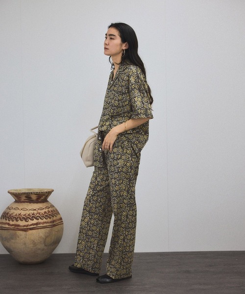 COUTURE D'ADAM（クチュール ド アダム）】Block print trousers