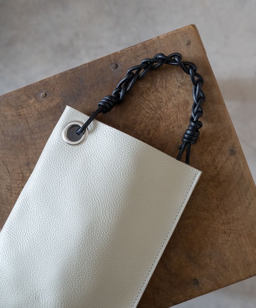 SENTI（センティ） ハンドバッグ SHRINK LEATHER CHAIN HANDLE MINI
