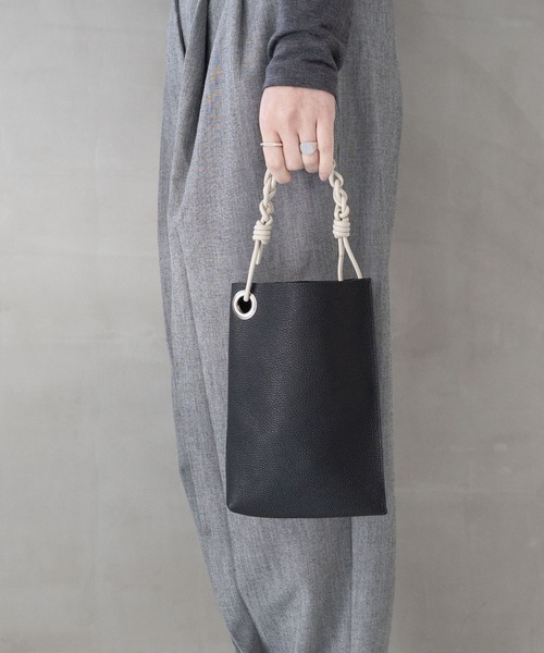SENTI（センティ） ハンドバッグ SHRINK LEATHER CHAIN HANDLE MINI