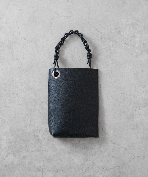 SENTI（センティ） ハンドバッグ SHRINK LEATHER CHAIN HANDLE MINI