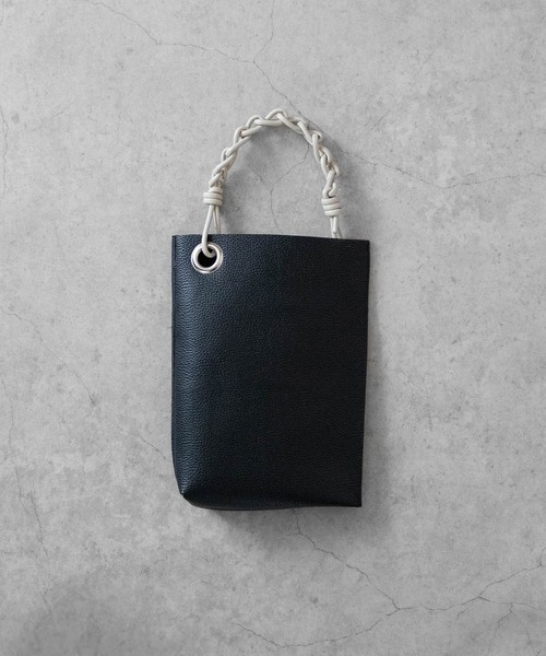 SENTI（センティ） ハンドバッグ SHRINK LEATHER CHAIN HANDLE MINI