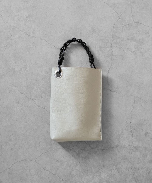 SENTI（センティ） ハンドバッグ SHRINK LEATHER CHAIN HANDLE MINI