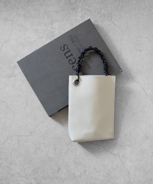 ハンドバッグ SHRINK LEATHER CHAIN HANDLE MINI BAG シュリンクレザー