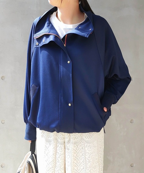 Q ブルゾン アウター ライトダンボール ドルマンブルゾン レディース