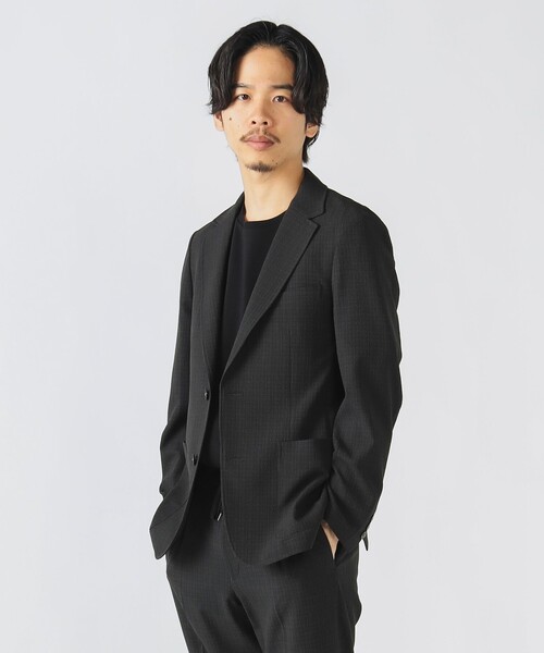 BEAMS HEART セットアップ スーツ ブラック BEAMS HEART セットアップ ベーシック ソリッド 2ボタン スーツ