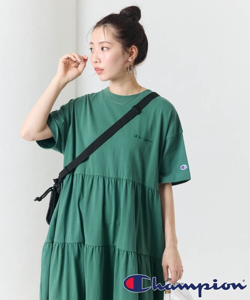 ♥そら☆様♥Champion　ワンピース　マルチカラー FREAK'S STORE｜別注 ティアード 切り替え ワンピース【限定展開