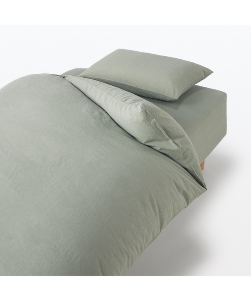 無印良品（MUJI） ベッド 寝具 洗いざらしボックスシーツ・S 100
