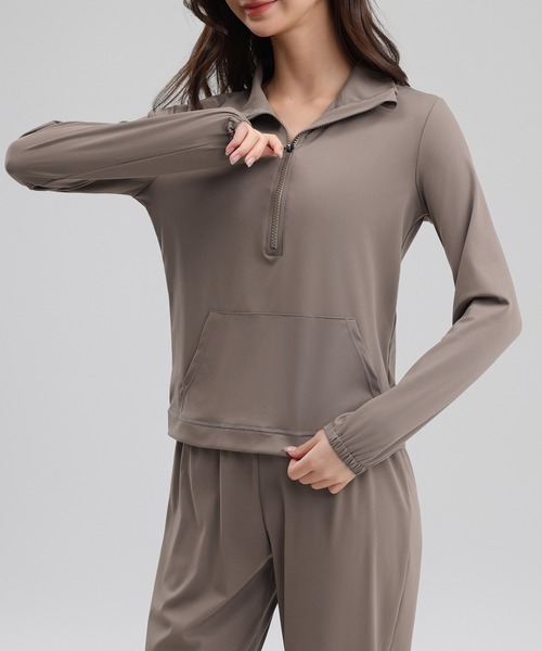 HYS SHOP レギンス スパッツ 「大きいサイズ有/セットアップ」長袖2WAY