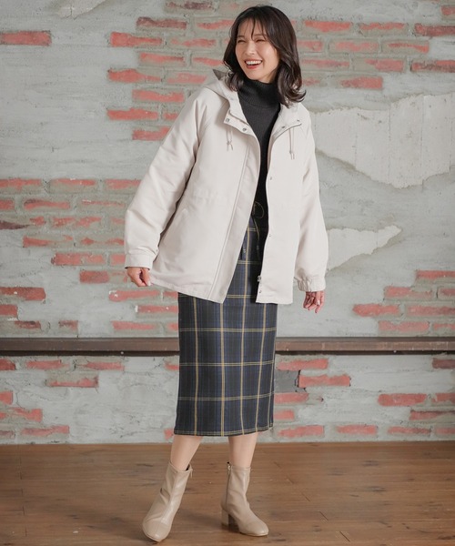 「Honeys」 ジップアップブルゾン M ダークベージュ レディース_画像3