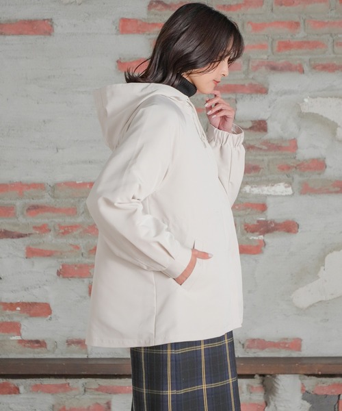 「Honeys」 ジップアップブルゾン M ダークベージュ レディース_画像9