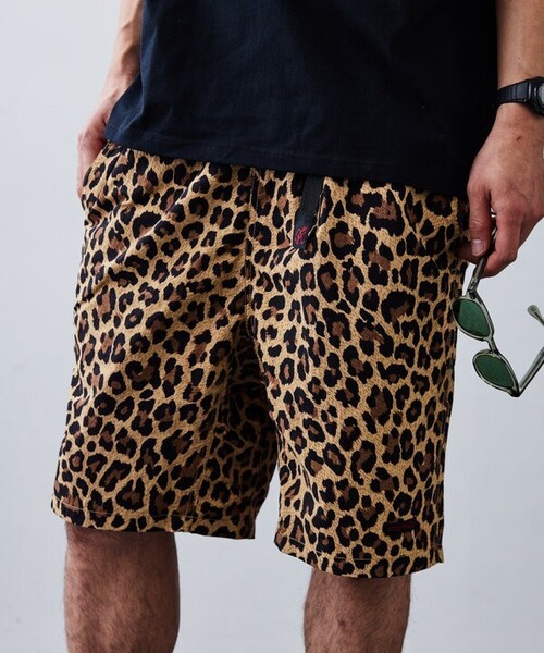 新品 GRAMICCI フリークスストア 別注 ショートパンツ レオパード グレー 2XL シェルパッカブル ナイロン ハーフパンツ グラミチ ショーツ FREAK'S STORE パンツ 限定展開 GRAMICCI×FREAK'S STORE