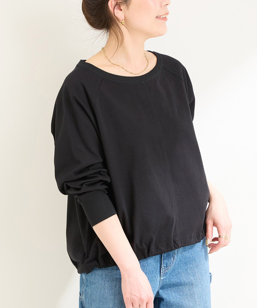 tシャツ 手洗い可 / 裾ドロストロンTEE レディース