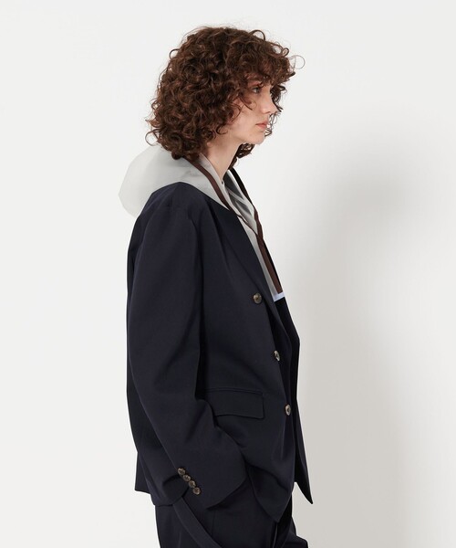 美品【6(ROKU)】SHAGGY CHECK PIPING定価¥64900 ジャケット