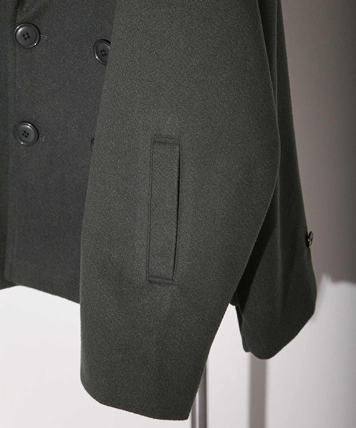 「Nilway」 ピーコート LARGE チャコール メンズ_画像5