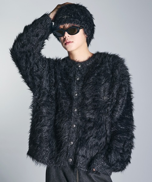 カーディガン ワンポイントフェザーカーディガン「UNISEX」 メンズ