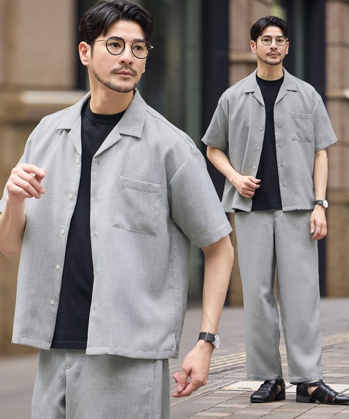 BALL（アパレル） セットアップ メンズ 2点セット オープンカラー