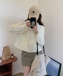 コート アウター ショートフード付きUVカット...の詳細画像1