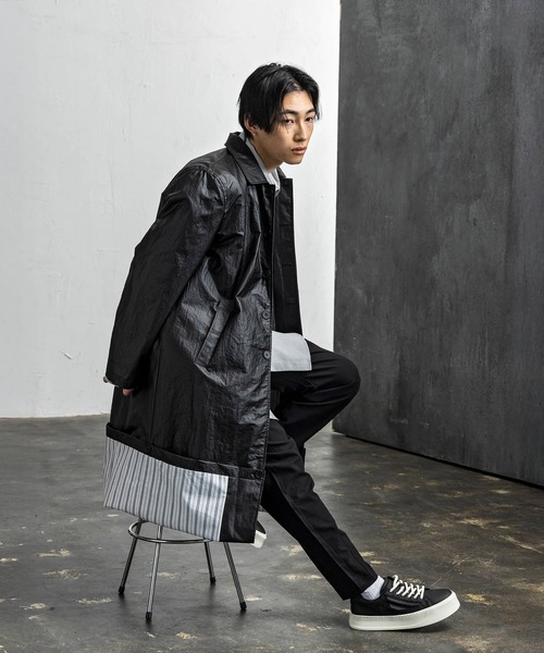 d*9様 黒のレザー製ロングジャケット d*9様 黒のレザー製ロングジャケット d*9様 黒のレザー製ロング