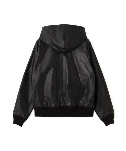 革ジャン ライダース Schott/ショット/LEATHER HOODED JACKET/レザー フードジャケット/レザーパーカー メンズ レディースの画像