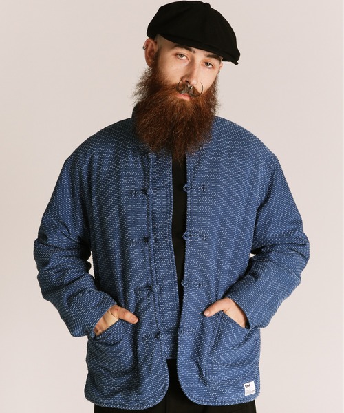 Schott 星条旗 ブラック × ネイビー ブルゾン ジャケット コットン 綿 Schott N.Y.C ブルゾン アウター Schott/ショット/BEACH CLOTH