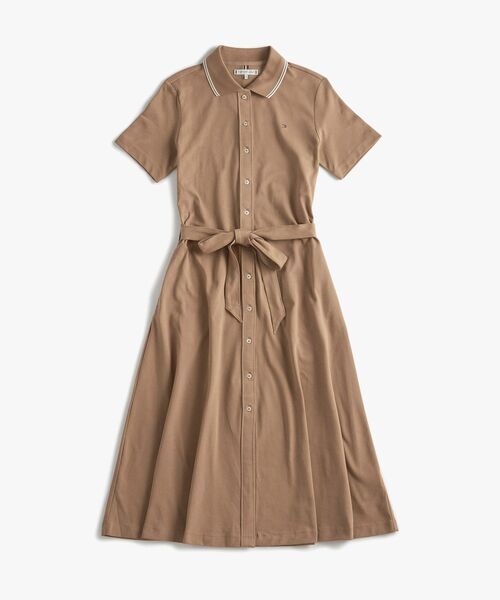 FENDI『10A』ロゴワンピース ショートスリーブ フレアスカート 胸ポケット TOMMY HILFIGER ワンピース ボタンニーフレアショートスリーブ