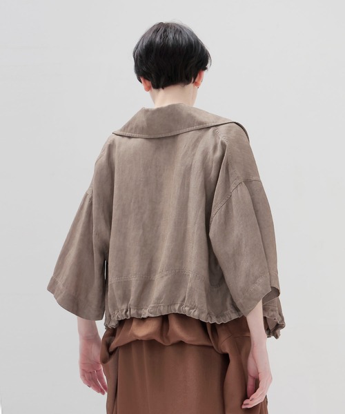 DRESSLAVE ブルゾン アウター viscorse linen twill short