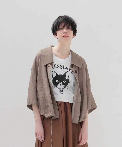 DRESSLAVE（ドレスレイブ） ブルゾン アウター viscorse linen twill