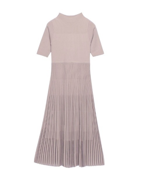 【美品】anuans 半袖ロングワンピース ビビッドレディ VIVIDLADY 半袖Aラインロングワンピース