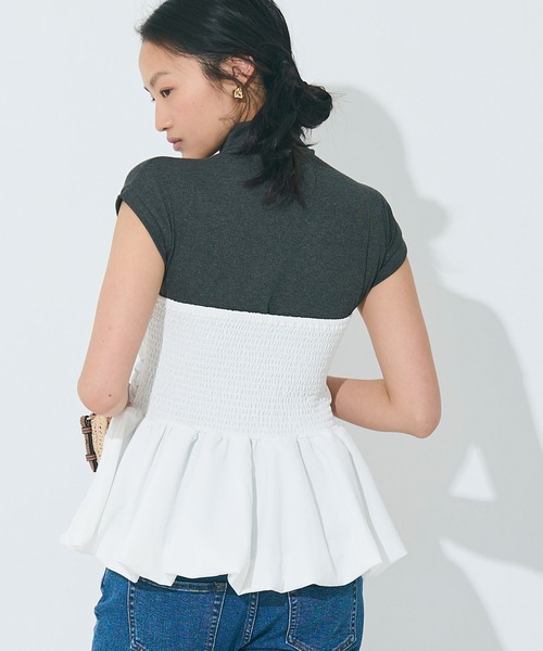 【大人気完売品】Australia /チューブトップ/ベアトップ/white/S 大特価】ホワイト フリンジトリム デニムチューブトップ ベア
